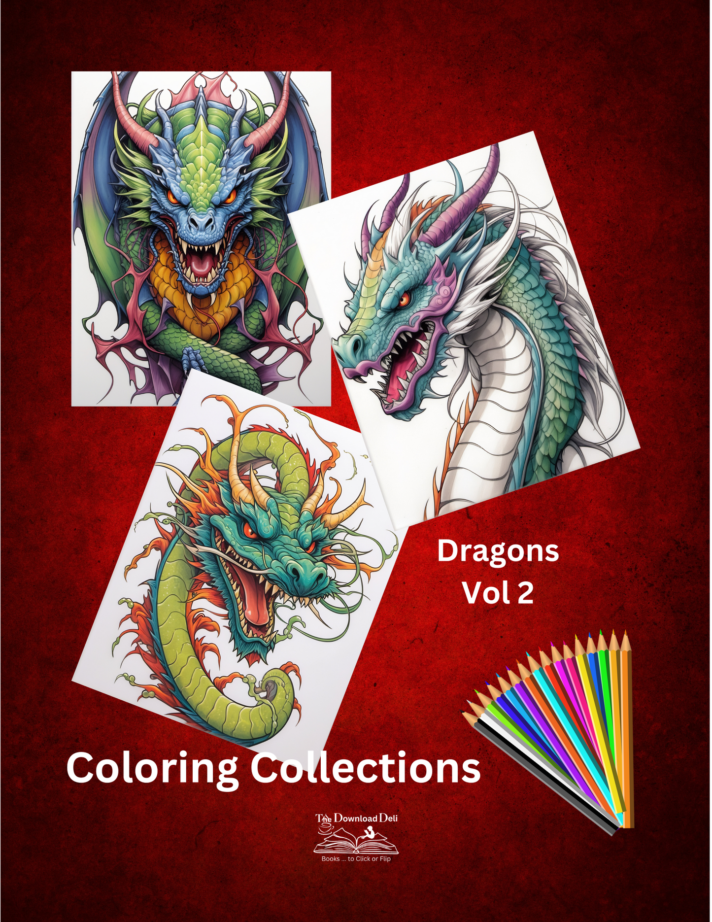 Dragons Colouring Book For Teenagers And Adults - Vol 2 - paperback