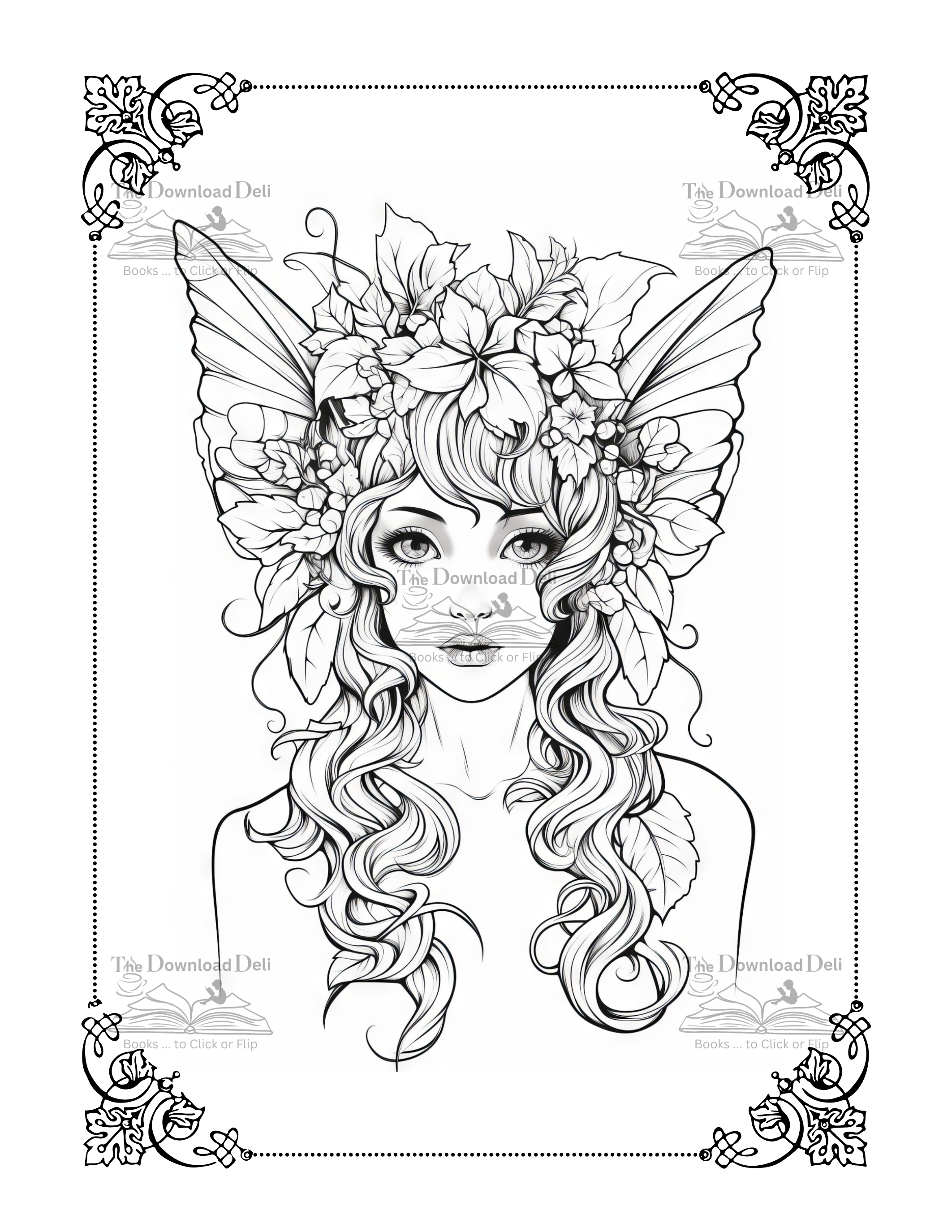 Faries Colouring Book For Teenagers And Adults - paperback - The Download Deli
