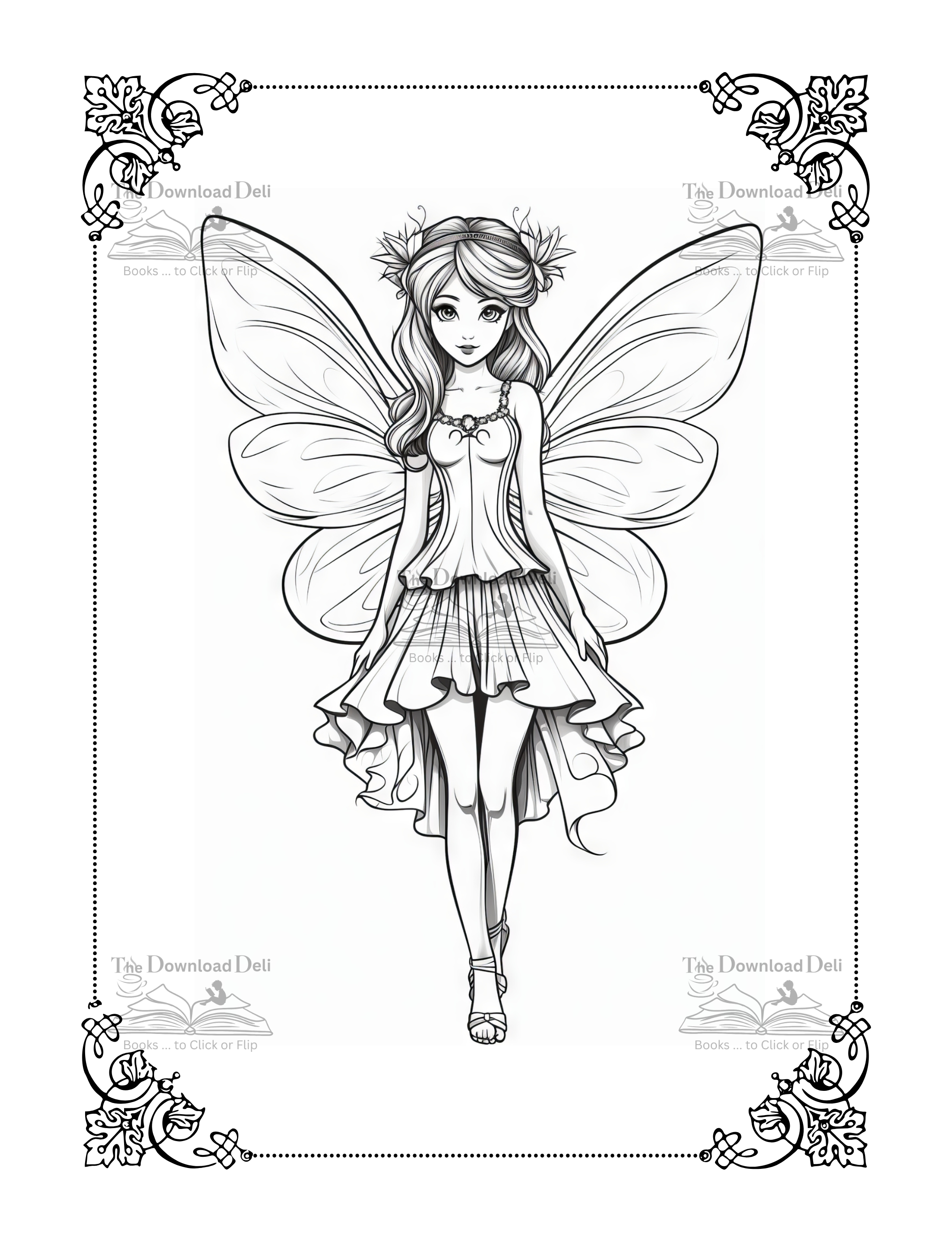 Faries Colouring Book For Teenagers And Adults - paperback - The Download Deli